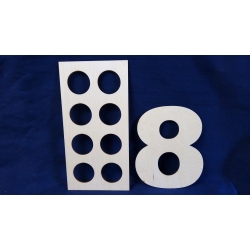 Cyfra 8  + sorter , nauka liczenia, zestaw edukacyjny / SKLEJKA #3mm