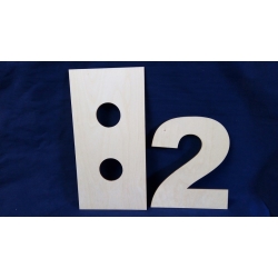 Cyfra 2 + sorter , nauka liczenia, zestaw edukacyjny / SKLEJKA #3mm