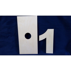 Cyfra 1 + sorter , nauka liczenia, zestaw edukacyjny / SKLEJKA #3mm