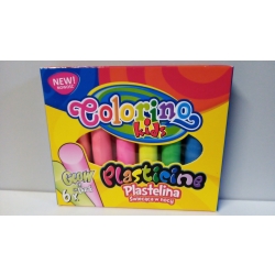 Plastelina świecąca w ciemności 6 kolorów   COLORINO