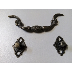 Uchwyt metalowy 9x3,7cm  wężyk/gwiazdka    ( C221 )