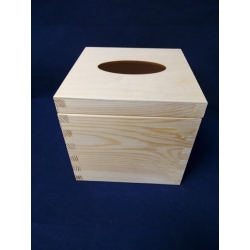 Chustecznik kwadratowy 13,8x13,8x13,5cm OTWIERANY  pojemnik na reklamówki , rękawiczki jednorazowe itp. pudełko na chusteczki, serwetnik