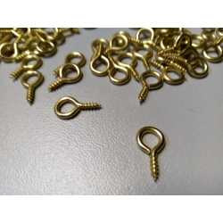 Wieszak 14x7mm, wkręt  do obrazów, ramek , zawieszka 14x7mm  ZŁOTY  B244   mini, na sznurki ramka obrazek, zawieszka metalowa