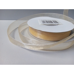 1mb / Wstążka szyfonowa  12mm / BEŻOWA  / Cena dotyczy 1metra