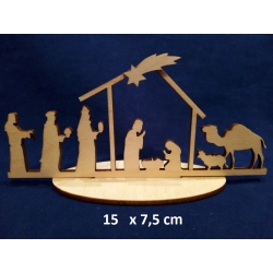 Szopka   15x7,5cm , mini szopka / SKLEJKA #3mm / Betlejem