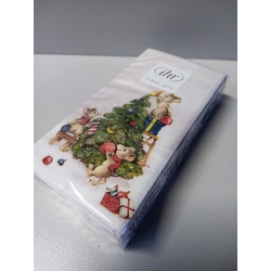 Chusteczki , serwetki mini 21x21cm / Cena 1sztuki /  choinka - myszki / 3265 mini