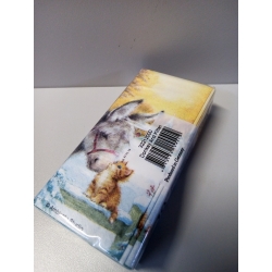 Chusteczki , serwetki mini 21x21cm / Cena 1opakowania 10szt /  osiołek, kotek