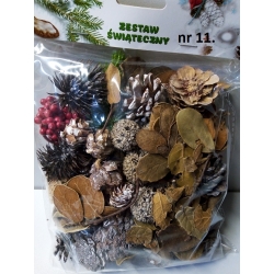 Zestaw Świąteczny 120g , susz do wianków, stoików, na choinkę, art. florystyczne / nr. 11