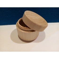 Pudełko okrągłe  5,8x4,5cm / jesion / pudełko np: na pierścionek,  obrączki, mini słodycze itp