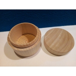 Pudełko okrągłe  5,8x4,5cm / jesion / pudełko np: na pierścionek,  obrączki, mini słodycze itp