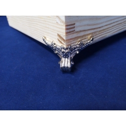 Nóżka dekoracyjna metalowa  M327 srebrna 4x2cm / cena 1szt