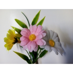 Drut wyrobowy zielony 28cm / 50szt  /  drucik florystyczny , kwiatuszki główki stokrotki, druty wyrobowe, np: do styropianu jejko, bombka króliczek