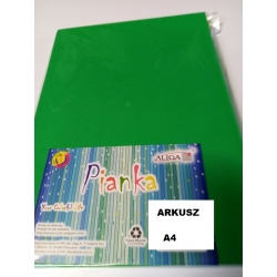 Pianka arkusz A4 ZIELONA  / KP-41 / pianka PVC 2mm, arkusz piankowy cena 1szt