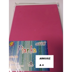 Pianka arkusz  A4  RÓŻOWA / KP-06 / pianka PVC 2mm, arkusz piankowy cena 1szt