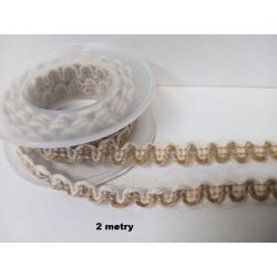 Tasiemka konopna dł rolki 2m / wstążka jutowa / szer: 0,8cm / nr. VI