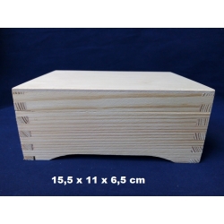Kuferek 15,5x11x6,5cm , kufek płaskie wieko, kuferek mały