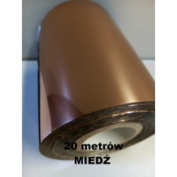 Folia w rolce - 20metrów MIEDZIANA , szerokość 8cm, FOLIA do złoceń,ikona