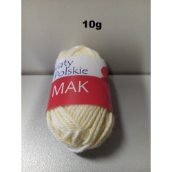 WŁÓCZKA 100% BAWEŁNA 10g KWIATY POLSKIE - KOŚĆ SŁONIOWA / WANILIA