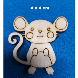 SKLEJKA #3mm Myszka 4x4cm (seria: zwierzątka leśne )