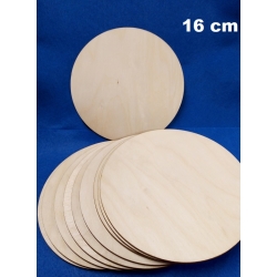 SKLEJKA #3mm Koło 16cm / KOMPLET 9szt + 1gratis ( RAZEM 10szt ) kółko 16, podkładka 16