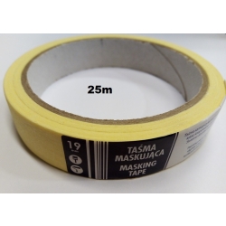 Taśma malarska papierowa 19mmx25m / taśma zabezpieczająca, taśma papierowa, taśma maskująca