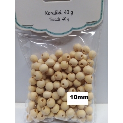 KORALIKI ,koralik drewniany, mini fi 10mm / 40g kulka drewniana 10mm , surowa , kulka 10mm