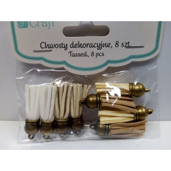 Chwost 4,2cm / kmpl 8szt chwosty / zawieszka mix kolorów / szerokość główki1cm