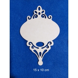 BEERMATA # 1,5mm  tekturka  Bombka 15x10cm , zawieszka retro, ażur vitage