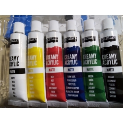 PENTART FARBA AKRYLOWA CREAM ZESTAW 6x16ml, komplet farb kremowych / 45110
