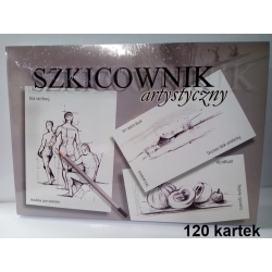 Szkicownik artystyczny  A4 / 120 kartek / gramatura 90 g/m2 / białe kartki  / A4-120 /  blok szkicownik artystyczny