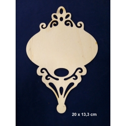 SKLEJKA #3mm Bombka 20x13,3cm  DUŻA , zawieszka retro, ażurowa vitage