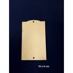 SKLEJKA #3mm Bombka 10x6cm z falką , zawieszka II otwory , tabliczka