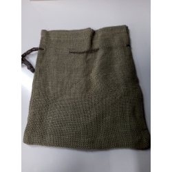 Worek jutowy 30x25cm ze sznurkiem  SZARY , juta , worek prezentowy / 7898