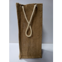 Worek jutowy 31x13x11cm,  torebka jutowa laminowana z okienkiem i sznurkiem np;na wino, juta