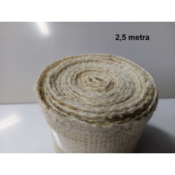 2,5mb / Tkanina jutowa naturalna BIAŁA , juta , taśma jutowa szerokość 5cm