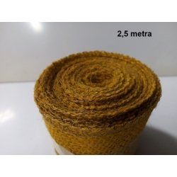2,5mb / Tkanina jutowa naturalna MIODOWA , juta , taśma jutowa szerokość 5cm