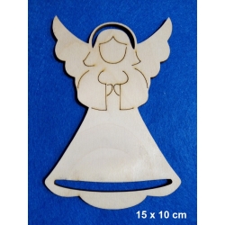 SKLEJKA #3mm Aniołek 15x10cm grawer ( IV ) z otworem na sznurki, makrama, włosy anielskie
