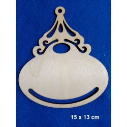 SKLEJKA #3mm Bombka 15x13cm / XI , zawieszka retro z otworem , ażurowa vitage , makrama , sznurki