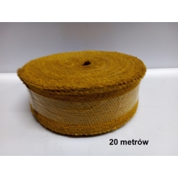 20mb / Tkanina jutowa naturalna MIODOWA , juta , taśma jutowa szerokość 5cm / 0410