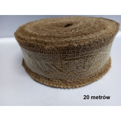 20mb / Tkanina jutowa naturalna NATURALNA  , juta , taśma jutowa szerokość 5cm / 0489
