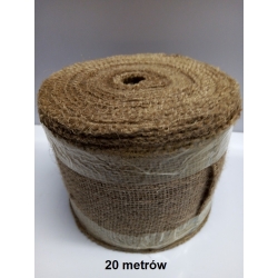 20mb / Tkanina jutowa naturalna NATURALNA , juta , taśma jutowa /  szerokość 10cm / 0496