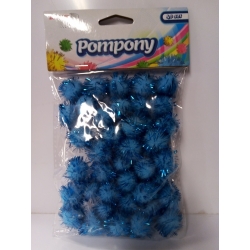 Brewis Pompony   metaliczne 2cm / NIEBIESKIE /  40szt / 6312