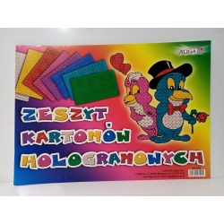 Zeszyt kartonów hologramowych ZH-2092 B4 / 8 kolorów, gramatura 230g. Rozmiar 25 x 35cm