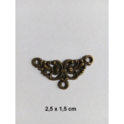 Narożnik 2,5x1,5cm  dekor ozdobny  2,5x1,5cm / D1000 , dekor metalowy / Cena 1szt / okucia metalowe  do pudełek / album