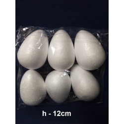 Jajko 12cm styropianowe 12cm , Wielkanoc , cena za 6szt / struktura