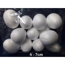 Jajko 7cm styropianowe 7cm , Wielkanoc , cena za 12szt / struktura