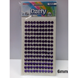 Dżety samoprzylepne okrągłe FIOLETOWE 6mm, 140szt. / Brewis / DS25 naklejki