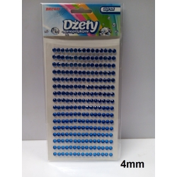 Dżety samoprzylepne okrągłe NIEBIESKIE 4mm, 240szt. / Brewis / DS14 naklejki