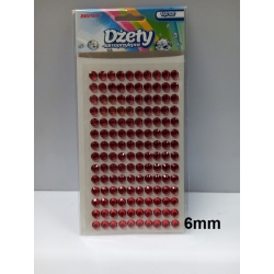 Dżety samoprzylepne okrągłe CZERWONE  6mm, 140szt. / Brewis / DS22 naklejki