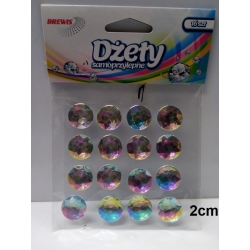 Dżety samoprzylepne okrągłe 2cm , 16szt. Brewis / DS01 / kolor naklejki
